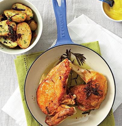 Pan-roasted chicken portions & potato salad recipe | TASTE