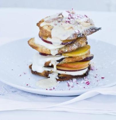 Panettone wafers layered with creamy yoghurt and fresh fruit, drizzled with nougat cream | Woolworths TASTE