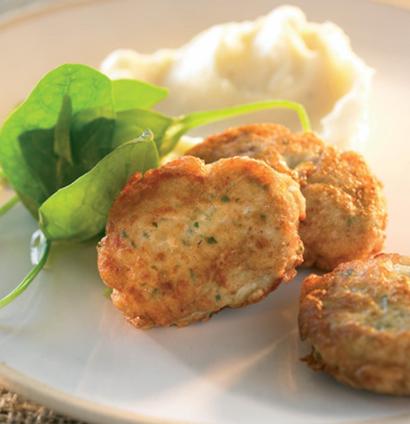 Parsley & Lemon Chicken Patties on Whipped Mash recipe |TASTE