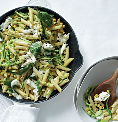 Pasta with corn, shredded marrows and mozzarella | Woolworths TASTE