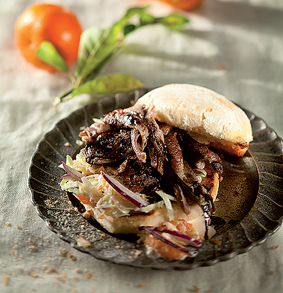 Pomegranate & Citrus Slow-Roasted Duck Buns Recipe | TASTE