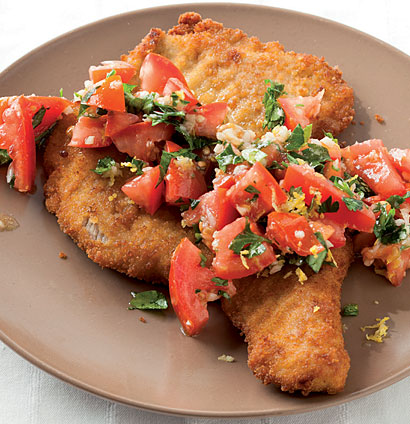 Pork schnitzel and gremolata recipe | Woolworths TASTE