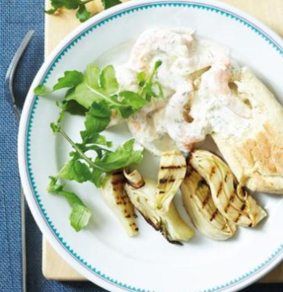 Prawn Salad & Warm Grilled Fennel Recipe | WW TASTE