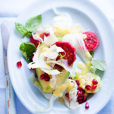Prickly pear and pomegranate salad