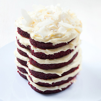 Abi's red velvet heart cake with the perfect cream cheese icing
