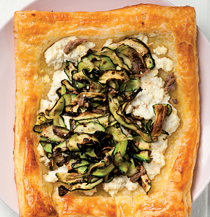Ricotta, Anchovy, and Baby Marrow Tart Recipe | TASTE