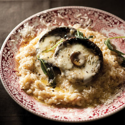 Risotto with Gorgonzola and mushrooms