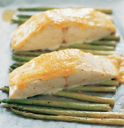 Roast Asparagus and Hake & Parmesan Mayonnaise recipe | TASTE