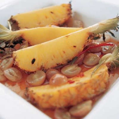 Roasted chilli pineapple with rum