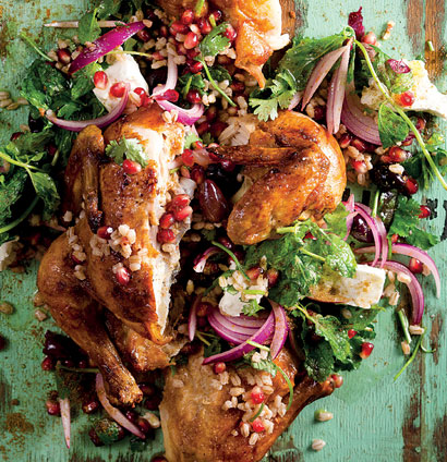 Rotisserie Chicken & Barley and Feta Salad recipe | TASTE