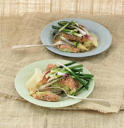 Salmon-and-avocado terrine & raw sesame | Woolworths TASTE