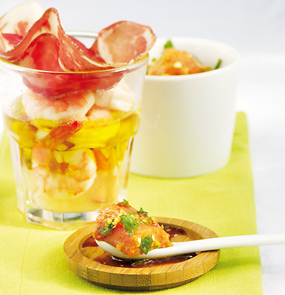Salmon tartare and marinated prawns recipe | WW TASTE