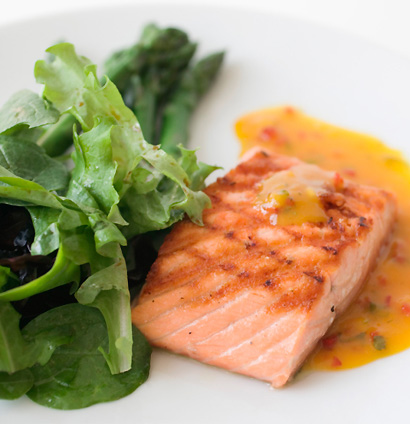 Salmon with kale and Asian dressing | Woolworths TASTE
