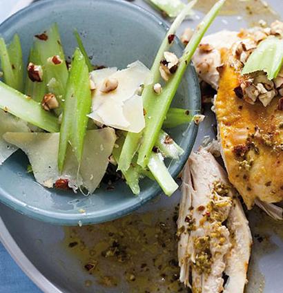 Salt-Baked Thai Pesto Chicken & Parmesan Salad recipe | TASTE