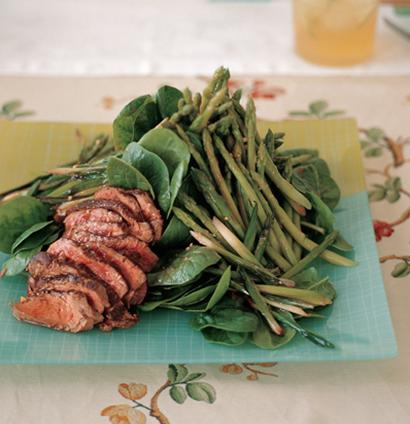 Seared steak, asparagus salad & Chinese dressing recipe | TASTE