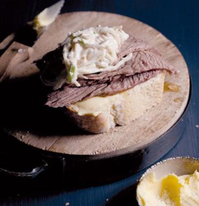 Slowcooked silverside sandwiches with creamy celeriac remoulade | Woolworths TASTE