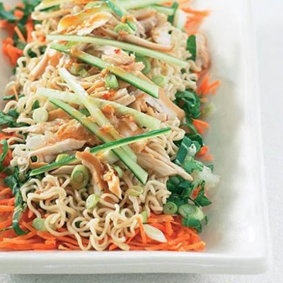 Smoked chicken and chinese noodle salad