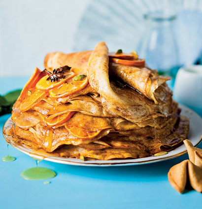 Spiced Citrus and Cardamom Pancake Stack recipe | TASTE
