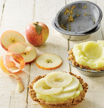 Spiced Purée Apple Tarts and Slow-Poached Apples recipe | TASTE