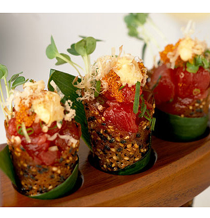 Spicy tuna tartare in sesame miso cones | Woolworths TASTE