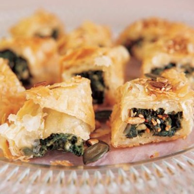Spinach and feta snack pies
