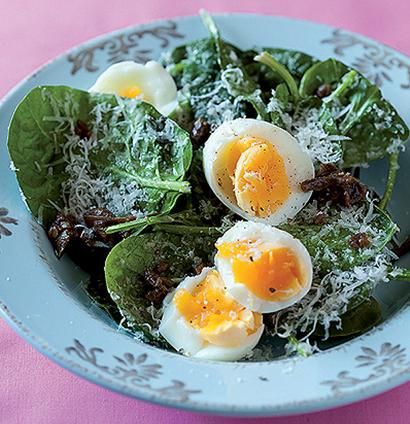 Spinach, Parmesan and soft egg salad | Woolworths TASTE