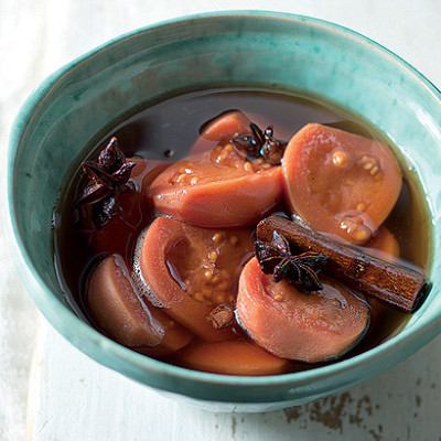 Star anise-poached guavas