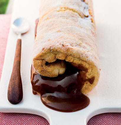Sticky caramel Swiss roll recipe | Woolworths TASTE