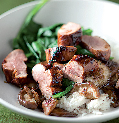 Sticky rice with sweet soya pork | Woolworths TASTE