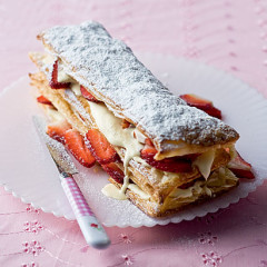 Strawberry and cream millefeuille