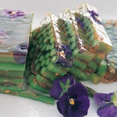 Sweet chilli asparagus terrine with pickled ginger