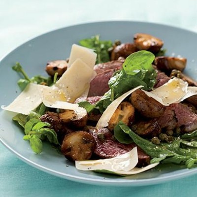 Tagliata with capers and Parmesan