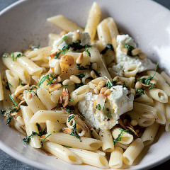 Toasted pine nut and lemon-butter pasta