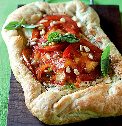 Two-cheese open pie with grilled tomatoes | Woolworths TASTE