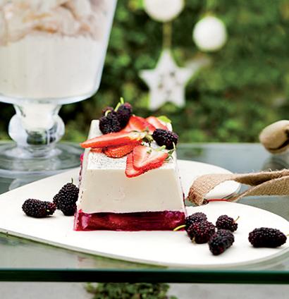 Vanilla and Strawberry Layered Panna Cotta recipe | TASTE