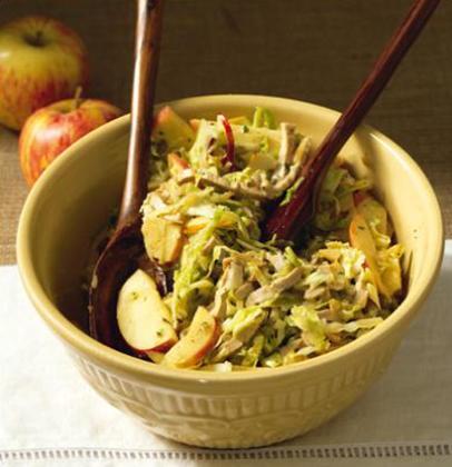 Warm Cabbage, Apple Salad with Shredded Pork recipe | TASTE