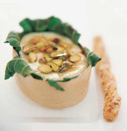 Warm camembert in a fig leaf | Woolworths TASTE