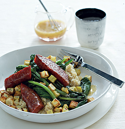 Warm salad of steamed spinach recipe | Woolworths TASTE