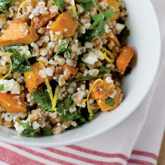 Whole-wheat and pumpkin salad with gremolata dressing