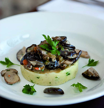 Wild mushroom ragout on herb mash | Woolworths TASTE