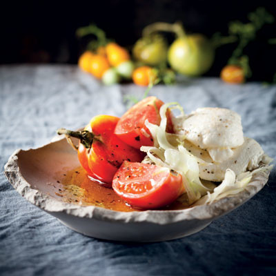 Fresh tomato-and-fennel salad with Parmesan cream