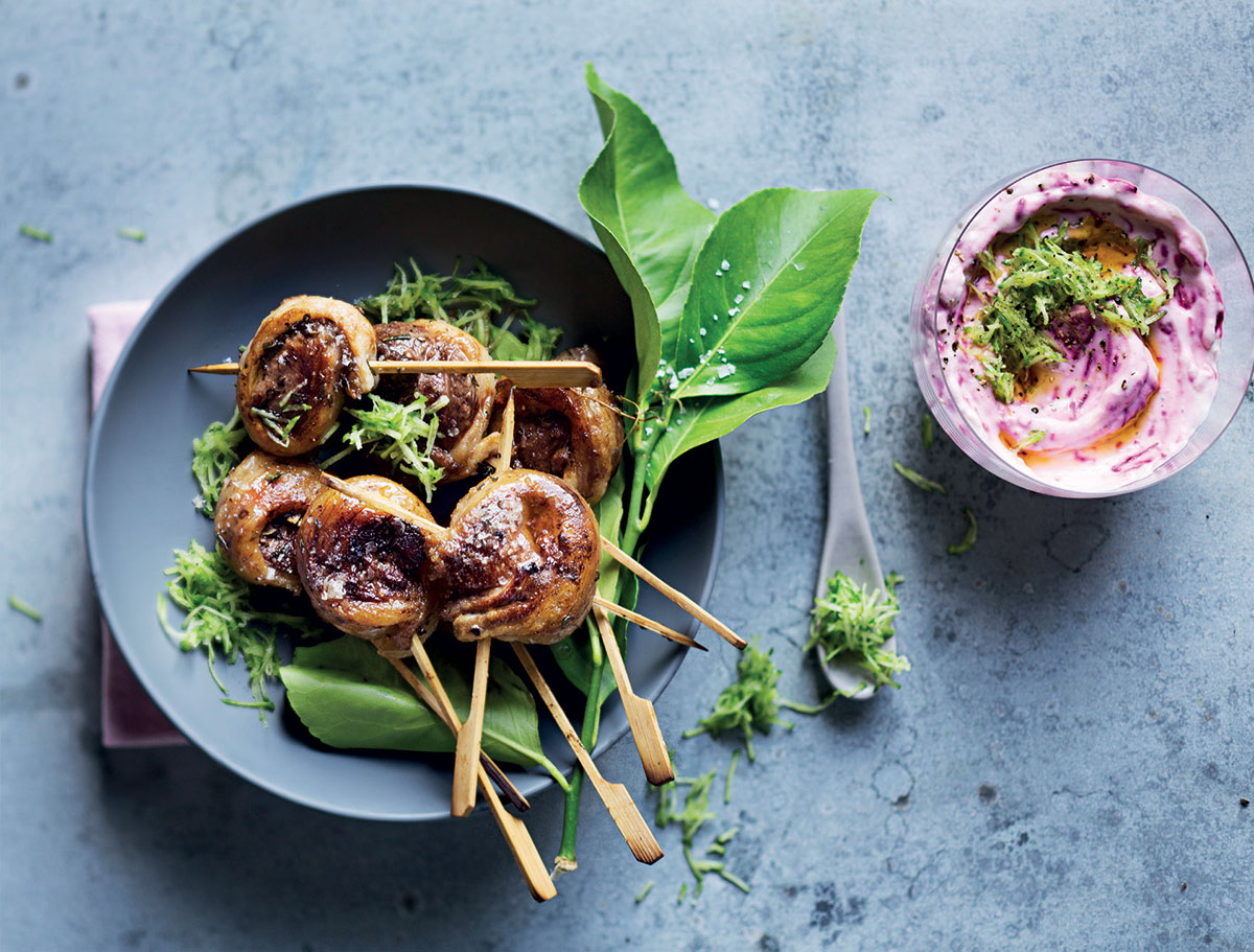 Rosemary lamb lollipops with beetroot tzatziki | Woolworths TASTE