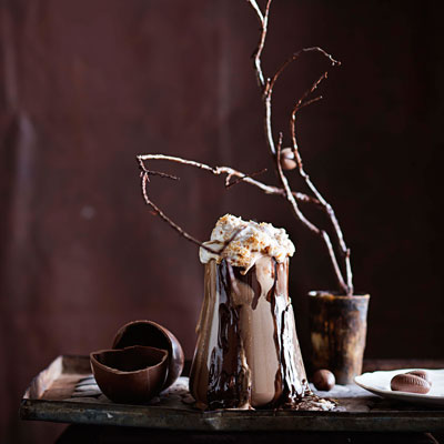 Toasted coconut marshmallow hot chocolate