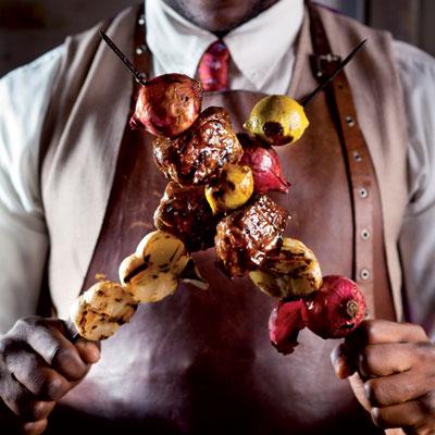 Grilled lamb kebabs with sticky stout glaze | Woolworths TASTE