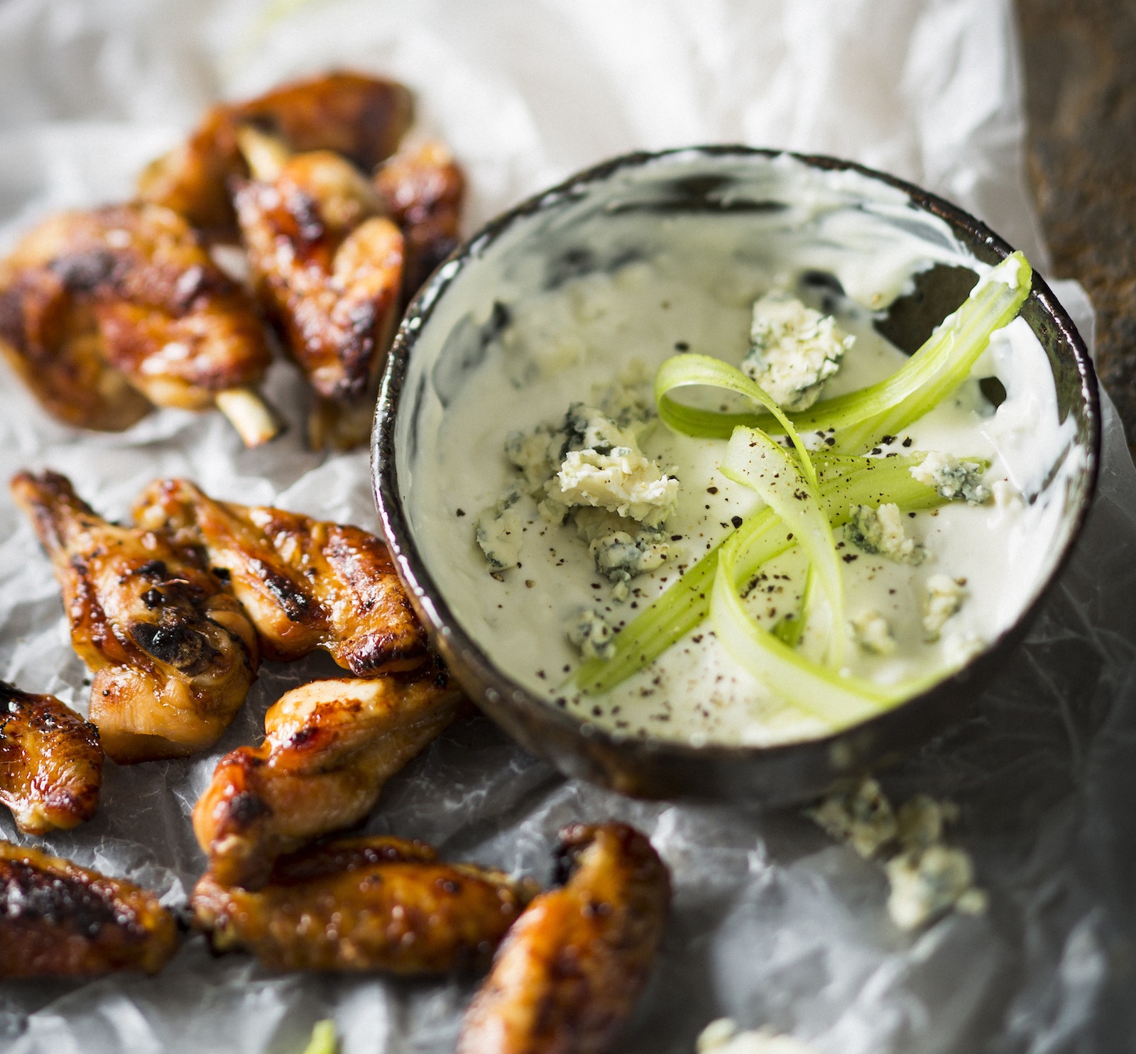 Chicken Wings With Home Made Blue Cheese Dip Woolworths Taste