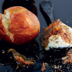 Vetkoek with biltong, cream cheese and preserved figs recipe