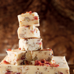 Buttermilk fudge with bacon and pecans