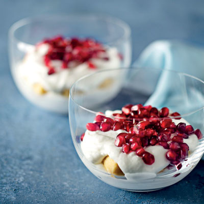 Cheat's shortbread-and-pomegranate trifle