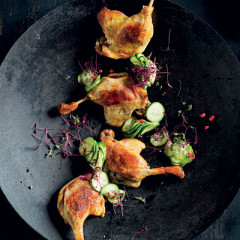Easy Confit duck with Asian cucumber slaw