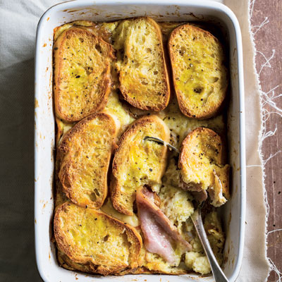 Ham-and-cheese sandwich pudding | Woolworths TASTE